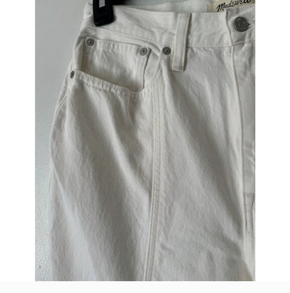 Madewell The Baggy Flare White High Waisted Jeans Women’s Size 28 - Picture 6 of 7